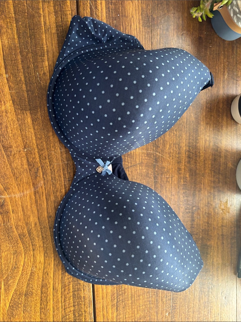Navy Polka Dot Underwire Bra Victoria’s Secret